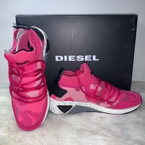 Diesel Pink Carnation Sneakers Size 6.5